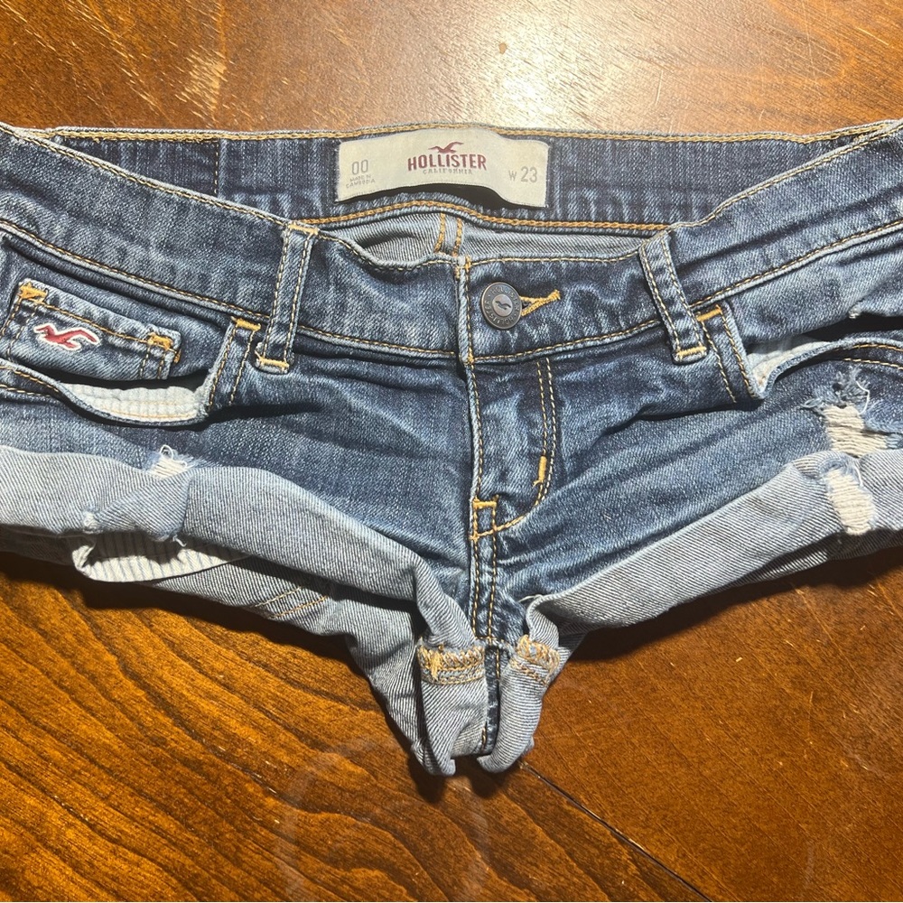 Hollister Low Rise Mini Jean Shorts